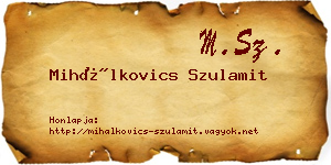 Mihálkovics Szulamit névjegykártya